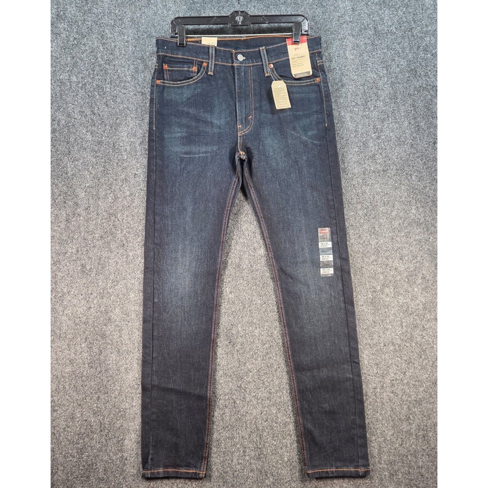 Levi Strauss 510‎ Skinny Stretch Dark Wash Jeans Mens 32x34 - NEW